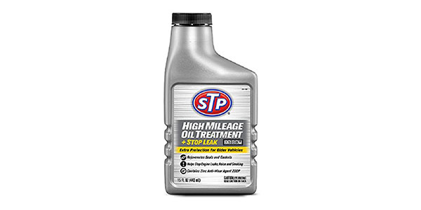 STP High Mileage Oil Treatment + Stop Leak (15 fl. oz.)
