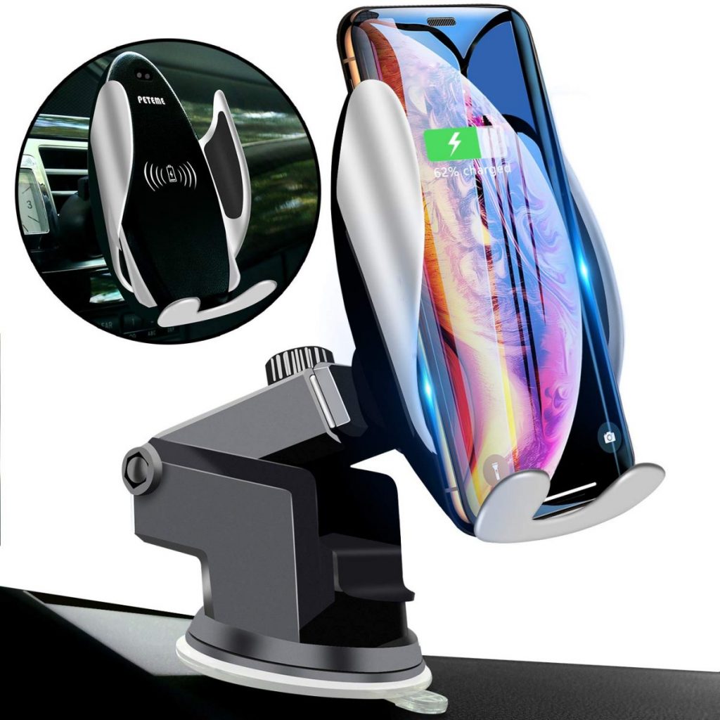 Peteme Car Wireless Charger Fast Automatic Clamping