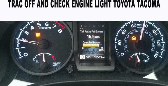 how to fix trac off and check engine light toyota sienna