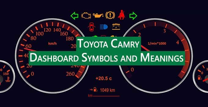 Toyota Camry Dashboard Symbols and Meanings